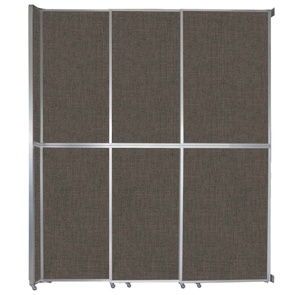 Versare Operable Wall Sliding Room Divider 9'9" x 12'3" Mocha Fabric 1070269-2 - main